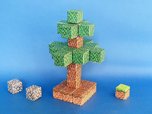 Minecraft redwood tree - step 1