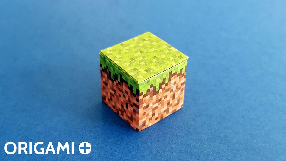 Grass Block - Minecraft Grass Block Printable Papercraft Template