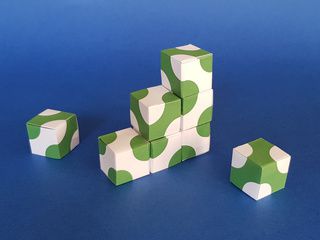 Truchet tiles origami cubes texture